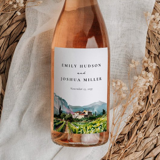 素朴ワイナリー横結婚面図 ワインラベル