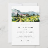 素朴ワイナリー横結婚面図 招待状 (正面)