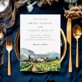 素朴ワイナリー横結婚面図 招待状