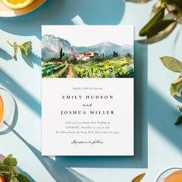 素朴ワイナリー横結婚面図 招待状