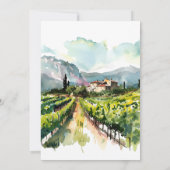 素朴ワイナリー横結婚面図 招待状 (裏面)