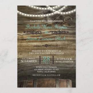 素朴ワイナリー結婚式招待状 招待状