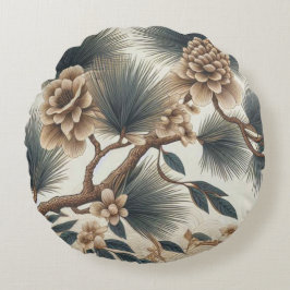 素朴ワイルドフラワーラウンドピロー – 自然のチャーム ラウンドクッション