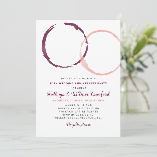 素朴ワインシ結婚ン50周年 招待状 (スタンド正面)