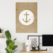 素朴ヴィンテージいかり ポスター (ホームオフィス)