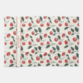素朴ヴィンテージさくらんぼパターン キッチンタオル (横)