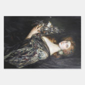 素朴ヴィンテージの女エレガント性海の分離 ラッピングペーパーシート (正面)