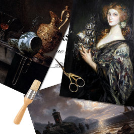 素朴ヴィンテージの女エレガント性海の分離 ラッピングペーパーシート