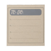 素朴ヴィンテージのTo Doリスト ノートパッド (正面)