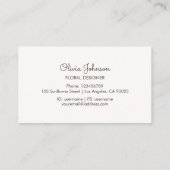 素朴ヴィンテージひまわり水彩名刺 名刺 (裏面)