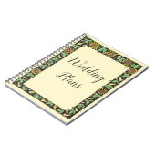 素朴ヴィンテージひまわり結婚枠の計画 ノートブック (左側)