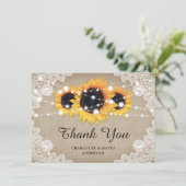 素朴ヴィンテージひま結婚わりサンキューカード サンキューカード (スタンド正面)