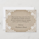 素朴ヴィンテージひま結婚わりサンキューカード サンキューカード (裏面)