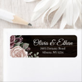 素朴ヴィンテージほこりっぽいバラフラワーウッド ラベル (インサイチュ)