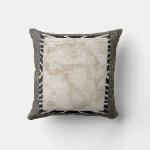 素朴ヴィンテージアモダンフエマラの地図 クッション (裏面)