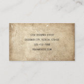 素朴ヴィンテージアンティークテクスチャインテリアデザイナ 名刺 (裏面)