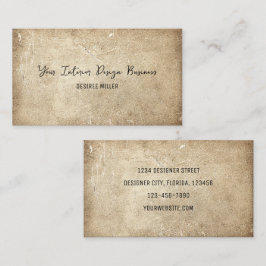 素朴ヴィンテージアンティークテクスチャインテリアデザイナ 名刺