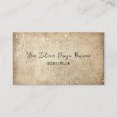 素朴ヴィンテージアンティークテクスチャインテリアデザイナ 名刺 (正面)