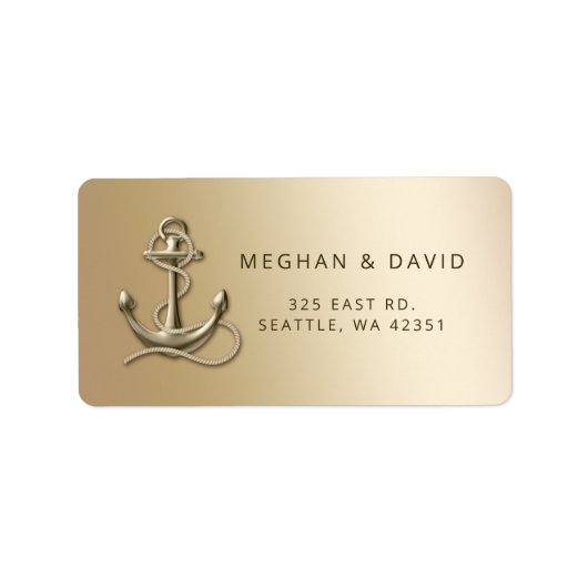 素朴ヴィンテージアンティーク航海の結婚いかり ラベル (正面)