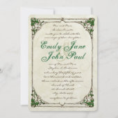 素朴ヴィンテージウィグアイビー縁ど結婚式招待状 招待状 (正面)