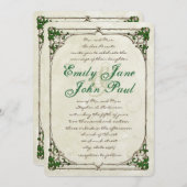 素朴ヴィンテージウィグアイビー縁ど結婚式招待状 招待状 (正面/裏面)