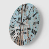 素朴ヴィンテージウッカスタムド ラージ壁時計 (傾斜)