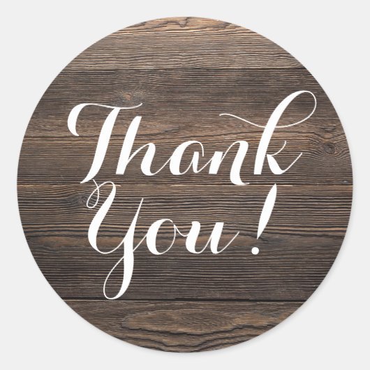 素朴ヴィンテージウッドカエレガントントリーファームサンキュー ラウンドシール (正面)