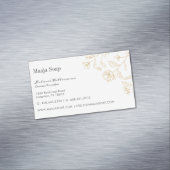 素朴ヴィンテージエッチスタイルフローラフラワーモノグラム マグネット名刺 (インサイチュ)