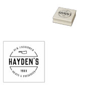 素朴ヴィンテージカスタムブッチャーの会社ロゴ ラバースタンプ (押印)