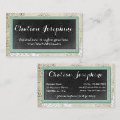 素朴ヴィンテージカルボ絵を描ードアクアオンダマスク 名刺 (正面/裏面)