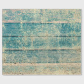 素朴ヴィンテージカントリーティール（緑がかった色）セピアウッドテクスチャ ラッピングペーパー (フラット)