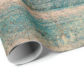 素朴ヴィンテージカントリーティール（緑がかった色）セピアウッドテクスチャ ラッピングペーパー (ロールコーナー)