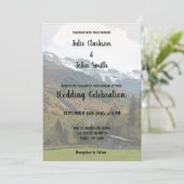 素朴ヴィンテージカントリーマウンテン結婚式招待状 招待状 (スタンド正面)