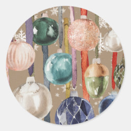 素朴ヴィンテージガラスぶら下がったオーナメントのリボン ラウンドシール
