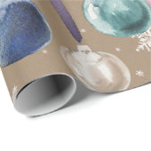 素朴ヴィンテージガラスぶら下がったオーナメントのリボン ラッピングペーパー (ロールコーナー)