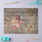 素朴ヴィンテージクロックの切り離し 薄葉紙 (クラフト)