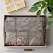 素朴ヴィンテージクロックの切り離し 薄葉紙 (ギフト)