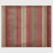 素朴ヴィンテージグランジレッド&ブラウン風化木材 ラッピングペーパー (フラット)