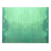 素朴ヴィンテージグリーンライングランジ文具 ノートパッド (正面)