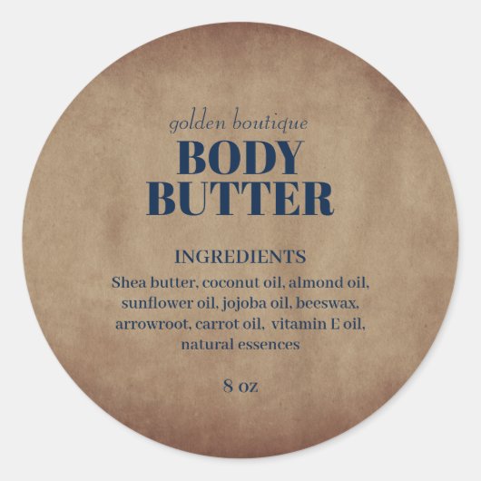 素朴ヴィンテージサロン手作りスキンケア製品 ラウンドシール (正面)