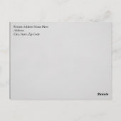 素朴ヴィンテージシャルボカスタムードパーソナライズされた ポストカード (裏面)