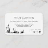 素朴ヴィンテージスケッチファーム乳カウブ淡い色のブルー 名刺 (裏面)