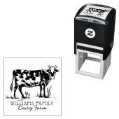 素朴ヴィンテージスケッチファーム乳牛 セルフインキングスタンプ (インサイチュ)
