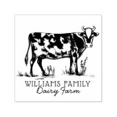 素朴ヴィンテージスケッチファーム乳牛 セルフインキングスタンプ (デザイン)