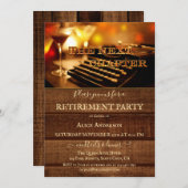 素朴ヴィンテージタイプライターカクテルリタイア 招待状 (正面/裏面)