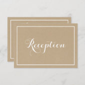 素朴ヴィンテージタイポグラフィスクリプト披露宴カード エンクロージャーカード (正面/裏面)