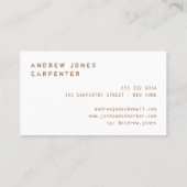 素朴ヴィンテージタイポグラフィダークウッドモダンミニマル 名刺 (裏面)