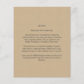 素朴ヴィンテージタイポグラフィ予算結婚 チラシ (裏面)