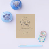 素朴ヴィンテージタイポグラフィ予算結婚 チラシ (シングル)