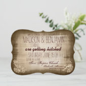 素朴ヴィンテージタイポグラフィ結婚式招待状 招待状 (スタンド正面)